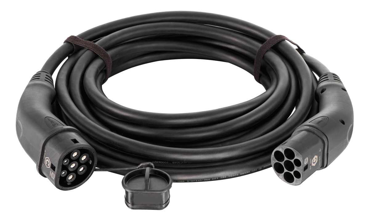 Zaptec Laddkabel 3 Fas - Typ 2 till Typ 2 (7,5 meter)