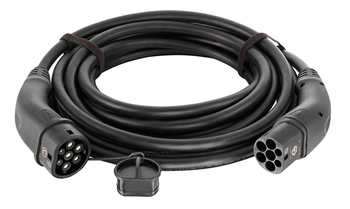 Zaptec Laddkabel 3 Fas 20A - Typ 2 till Typ 2 (5 meter)