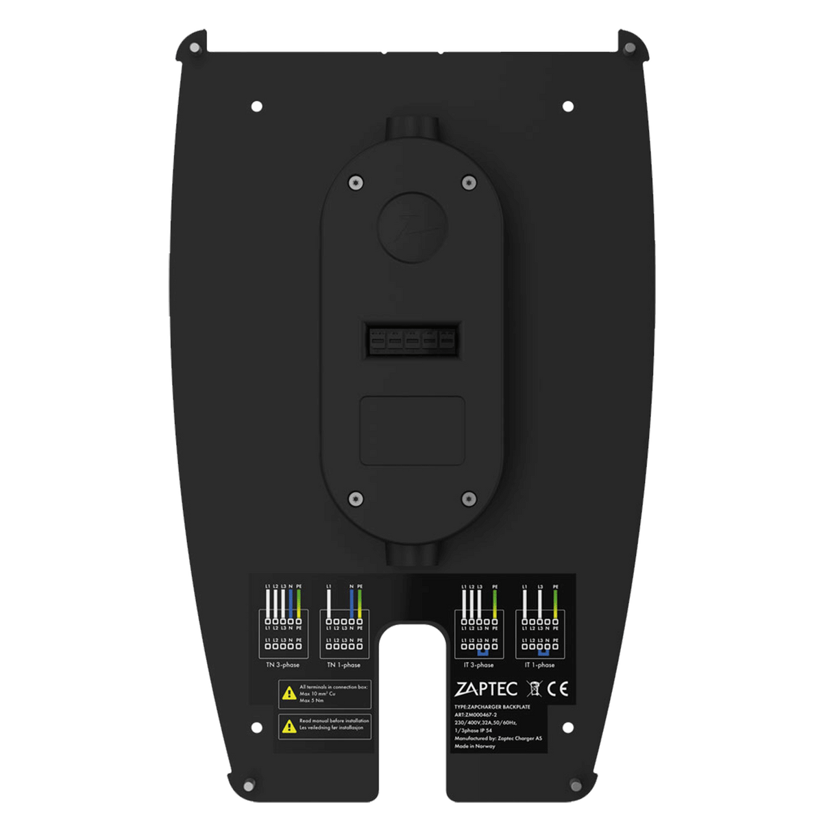 Zaptec Pro - Bakplatta